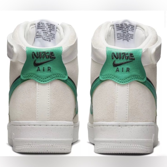 Women's Nike Air Force 1 Hi SE Summit White Neptune Green DO 9460-100 Size 8.5 - Picture 4 of 9